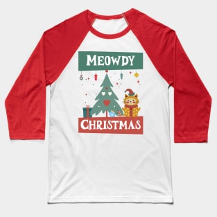 Meowdy Christmas Baseball T-Shirt